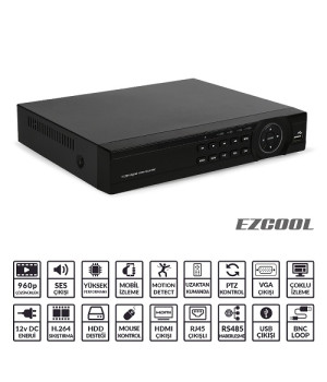 EZCOOL EZ-4216 16 KANAL 6 SES 2 HDD HDMI AHD DVR